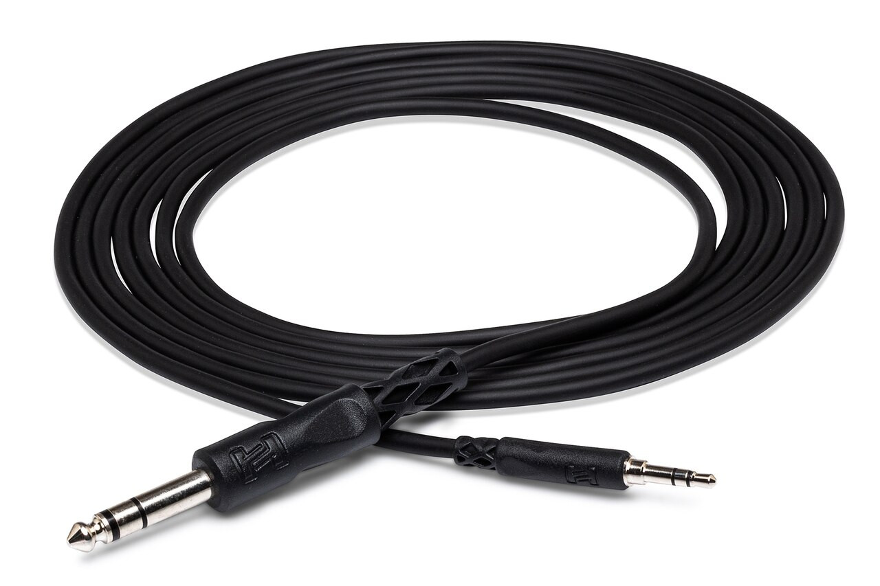Hosa Stereo Interconnect 3.5 mm TRS to 1/4 in TRS 10 ft