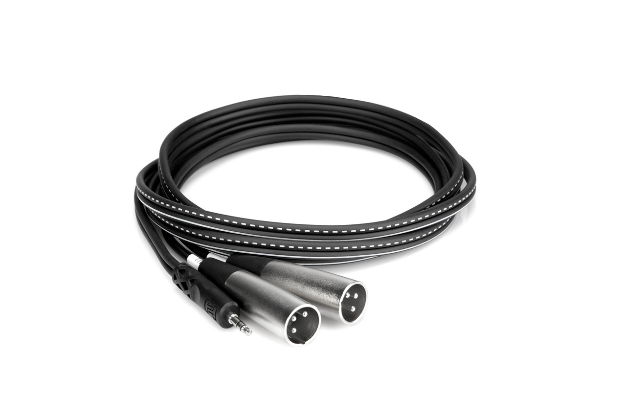 Hosa Stereo Breakout 3.5 mm TRS to Dual XLR3M 2 m