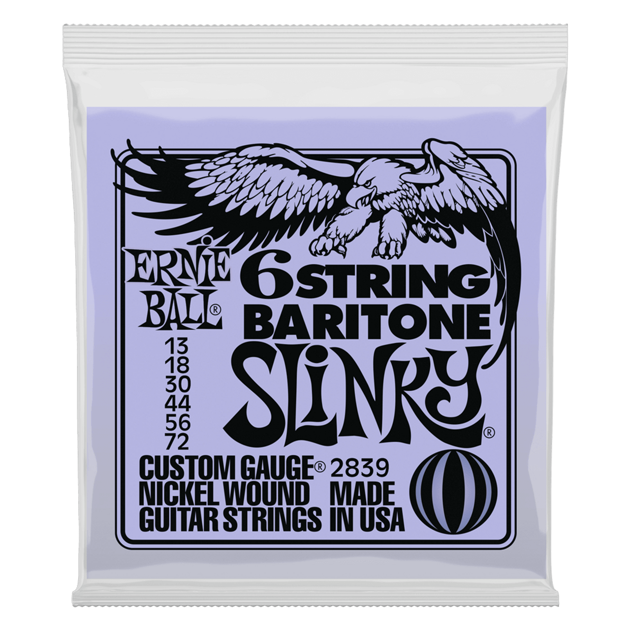 Ernie Ball 6 String Baritone Slinky Electric Guitar Strings