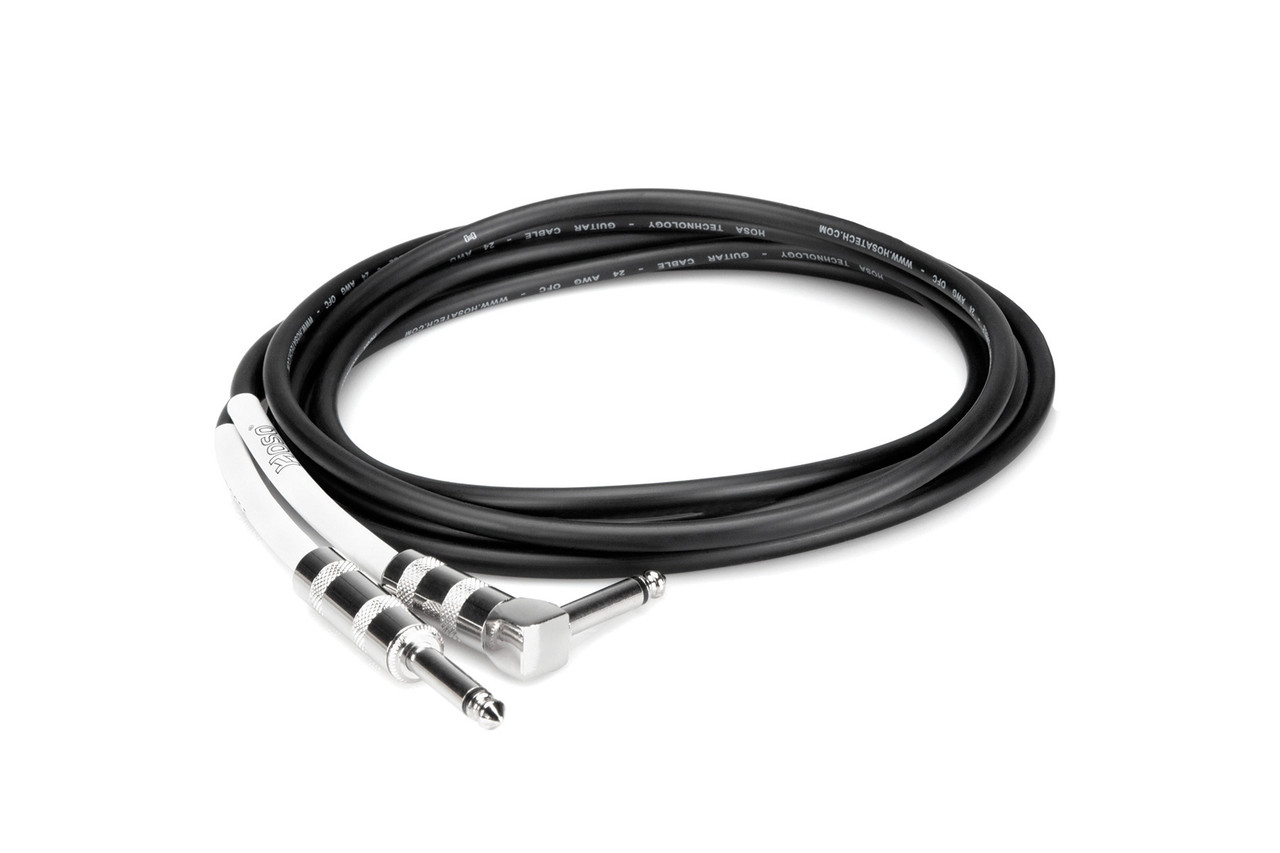 Hosa Standard Guitar Cable 5 ft Straight to Right-angle