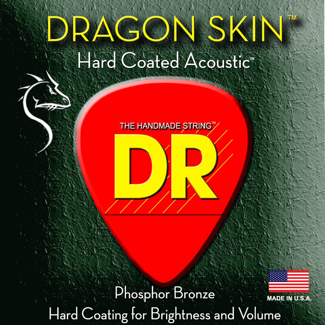 DR Dragon Skin Hard Coated Acoustic Guitar Strings Extra Light 10-48