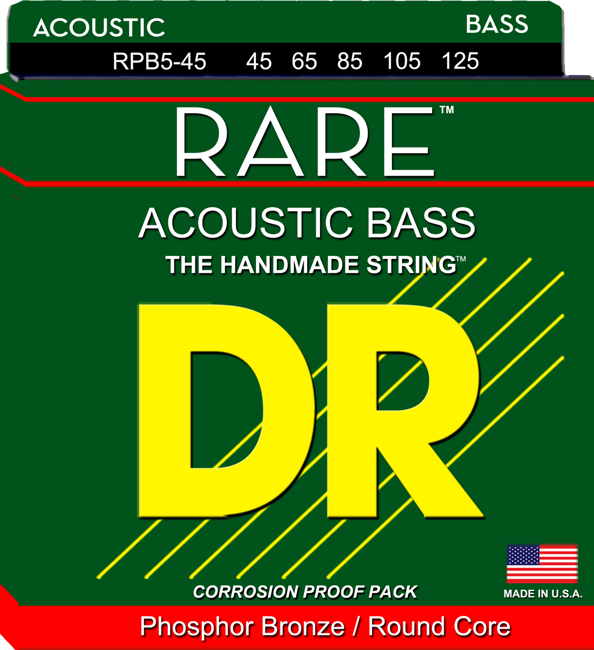 DR Rare Phosphor Bronze Acoustic Bass Strings 5-String Medium 45-125