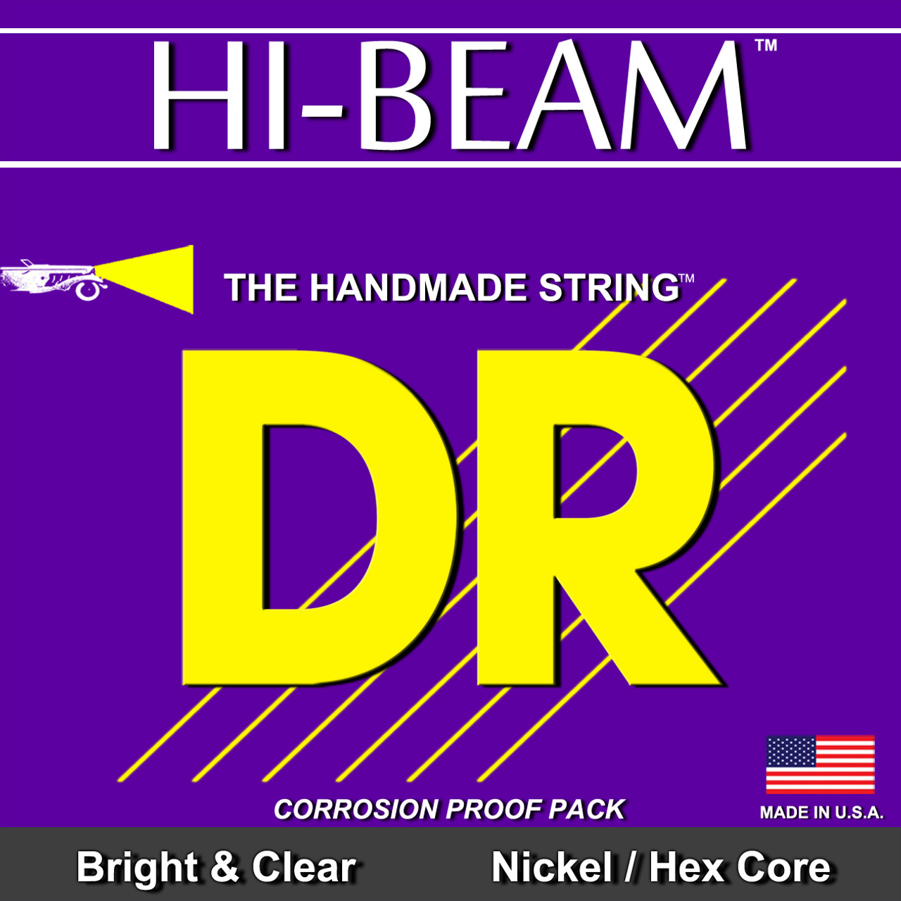 DR Hi-Beam 9-42 Bright & Clear Nickel/Hex Core LTR-9 9 11 16 24 33 42