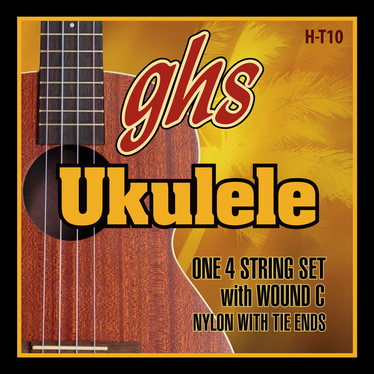 GHS Baritone Ukulele Strings Black Nylon w/Wound 3rd