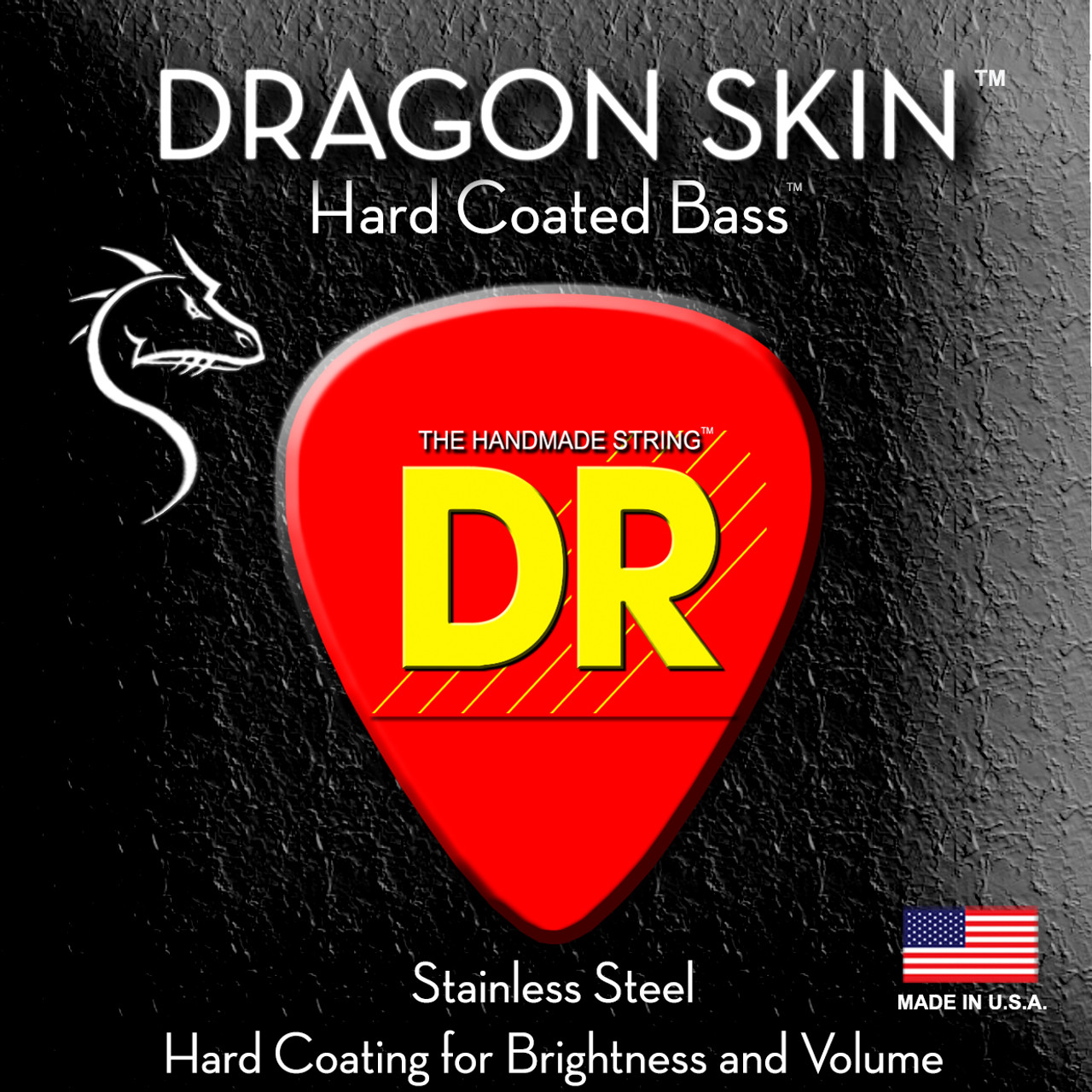 DR Dragon Skin Hard Coated Bass Strings 40-100 4-String Light