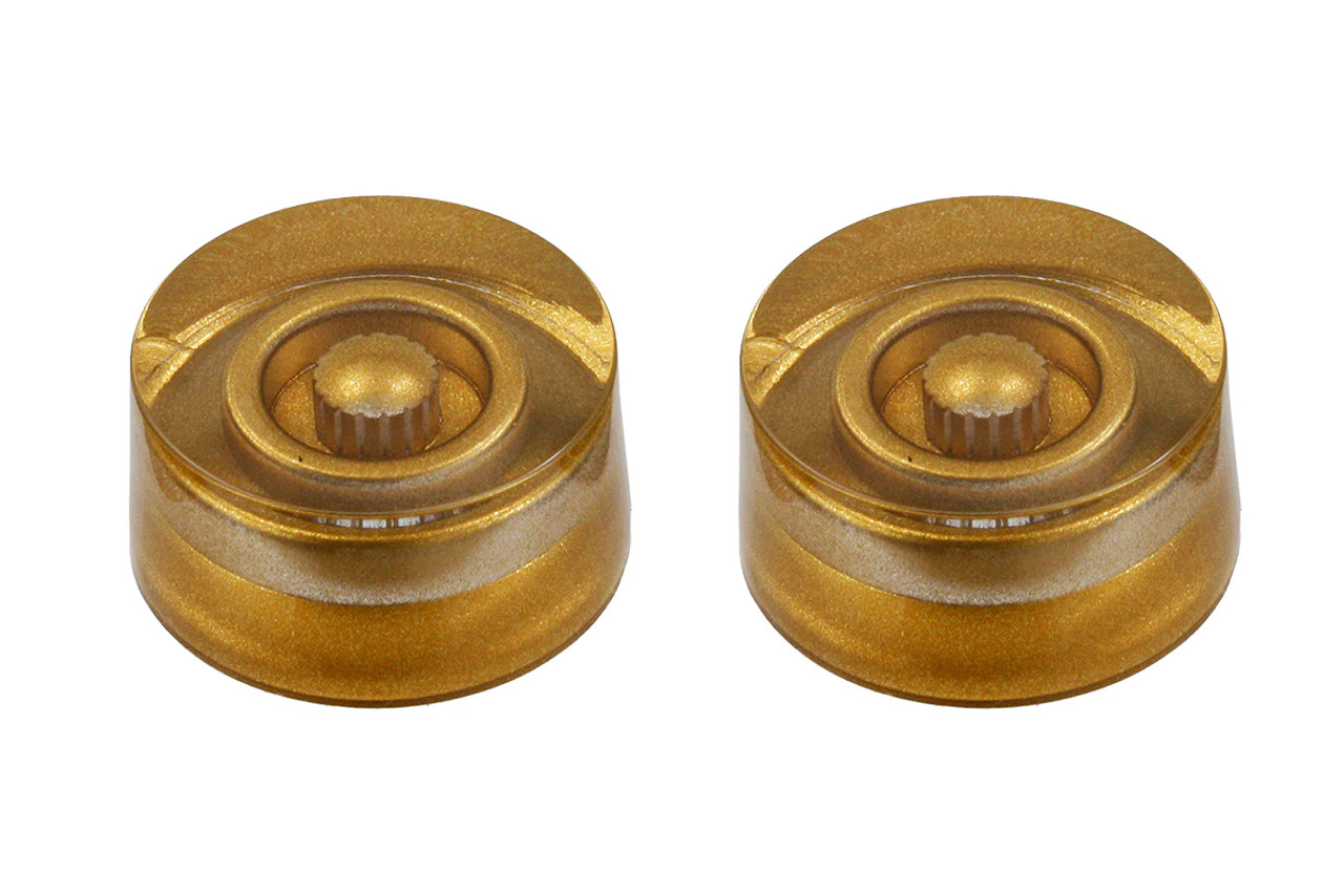 Unmarked Vintage Style Speed Knobs Set of 2 Gold