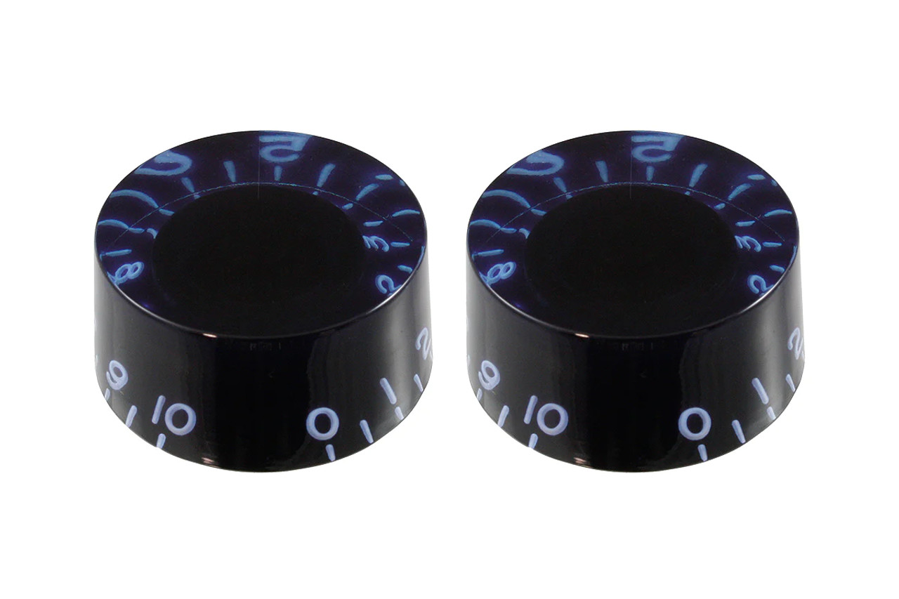 Vintage Style Tinted Speed Knobs Set of 2 Blue Tint