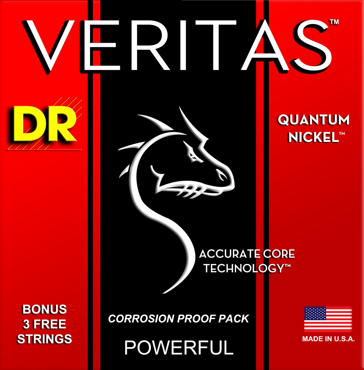 DR Veritas Electric Quantum Nickel 9-42 Corrosion Proof Pack VTE-9 9 11 16 24 32 42 W/Bonus of 3 Free Strings