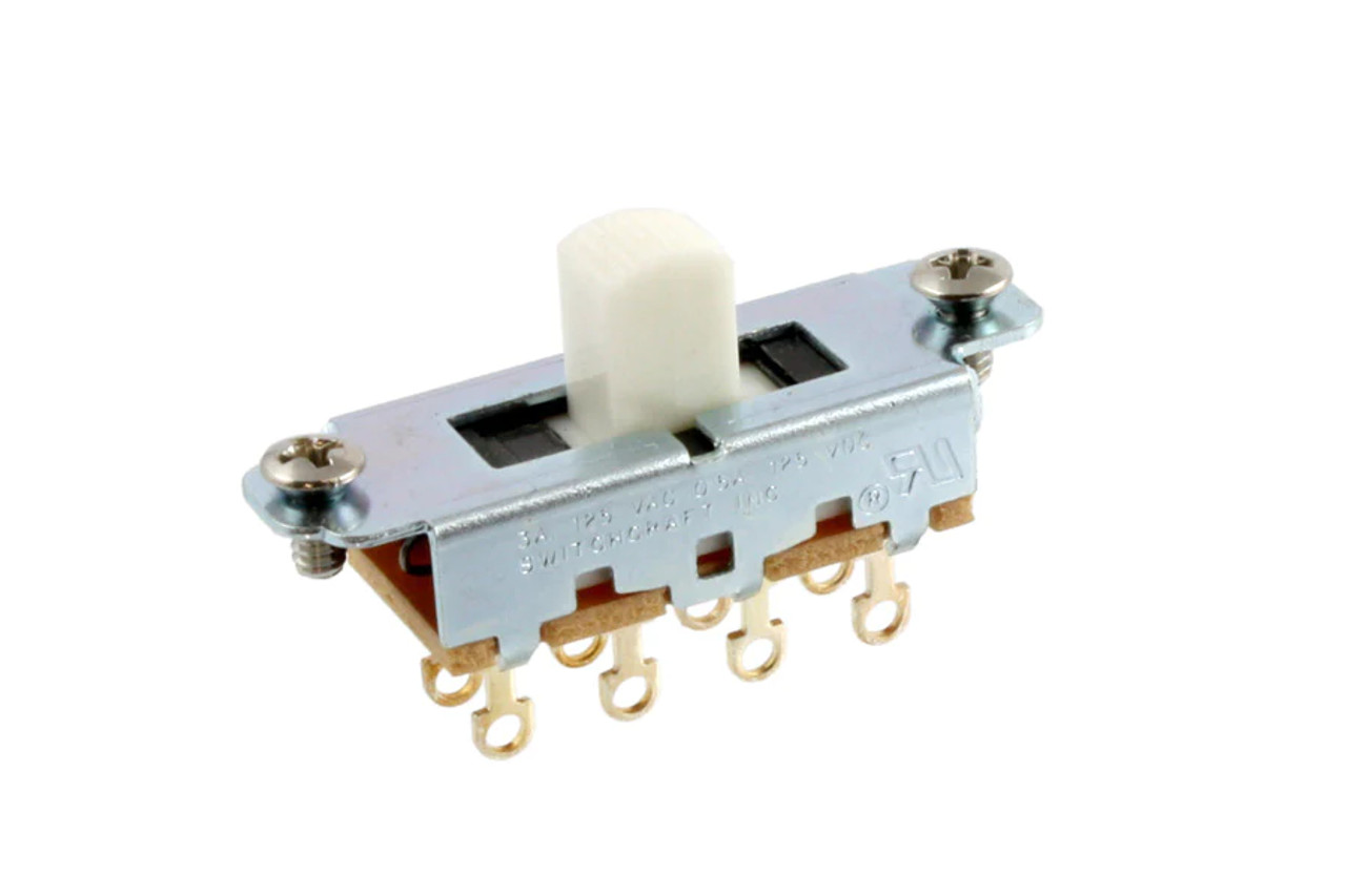 White Switchcraft On-Off-On Slide Switch for Mustang