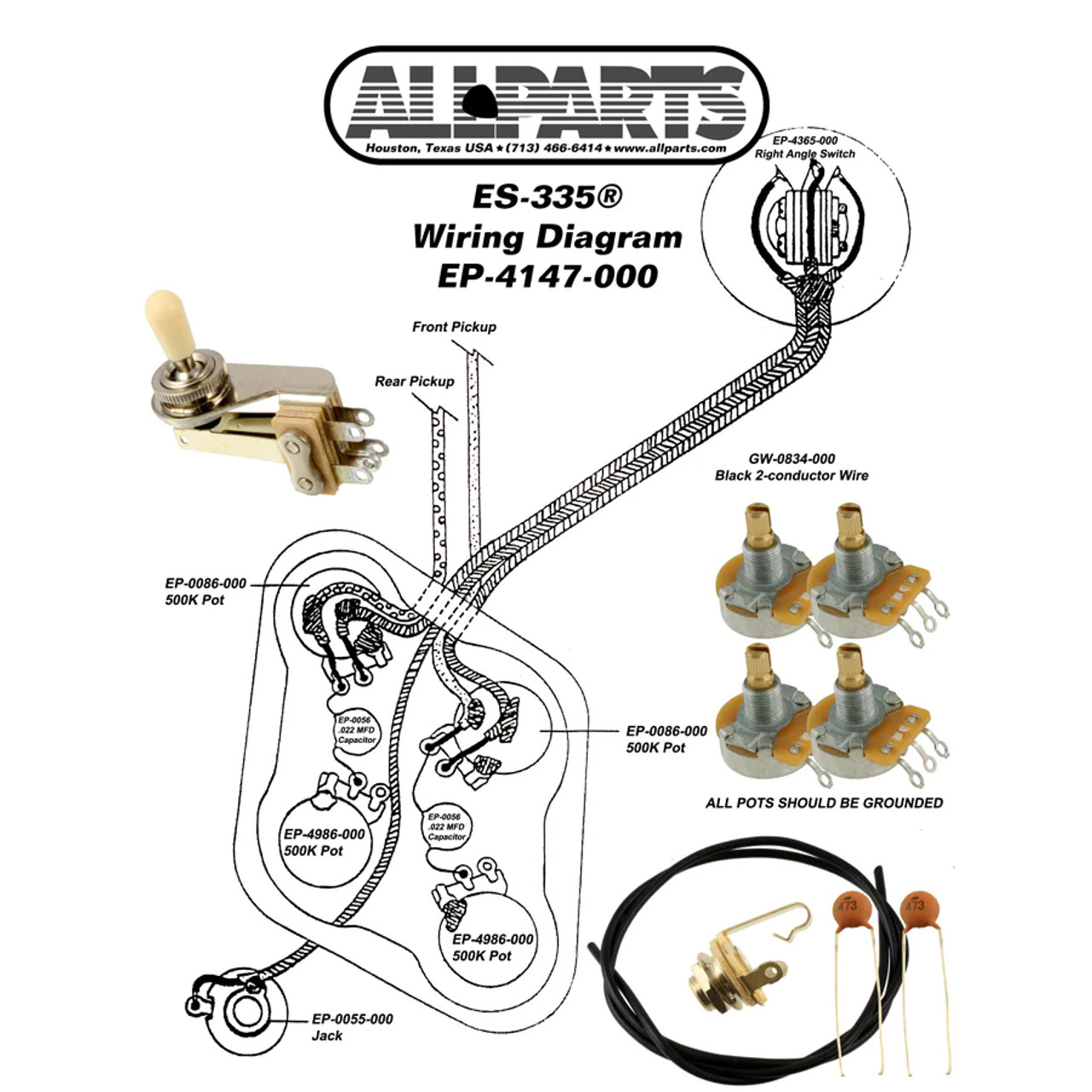 Wiring Kit for Gibson ES-335