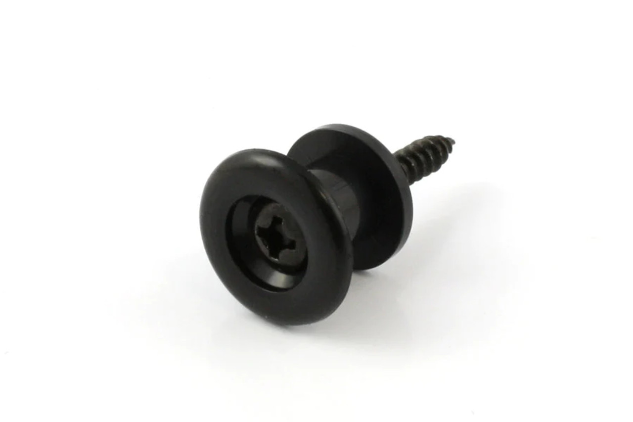 Black Plastic Strap Buttons (10 Pack)