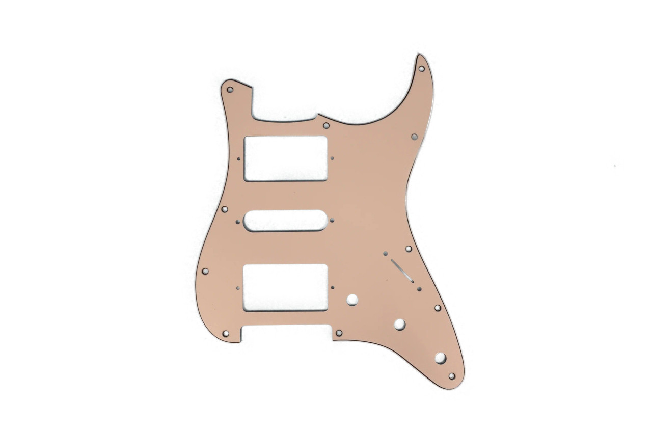 H-S-H 11-hole Pickguard for Stratocaster-White Pearloid 4 Ply