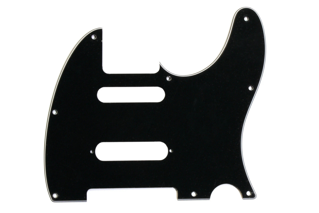 White Pearloid Strat Cut Pickguard for Telecaster 4 Ply