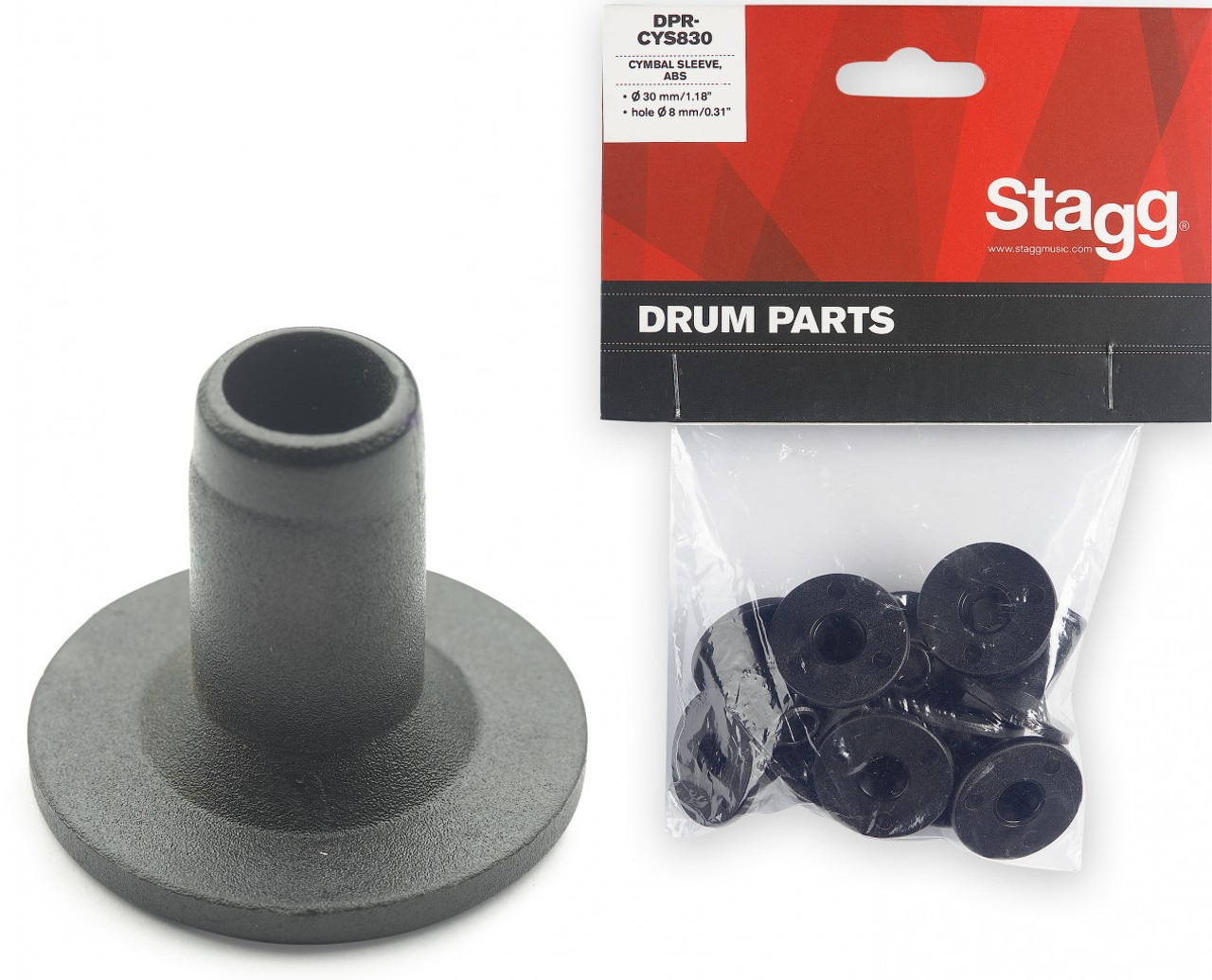 Stagg Cymbal Sleeve Nylon 8mm (10pc)