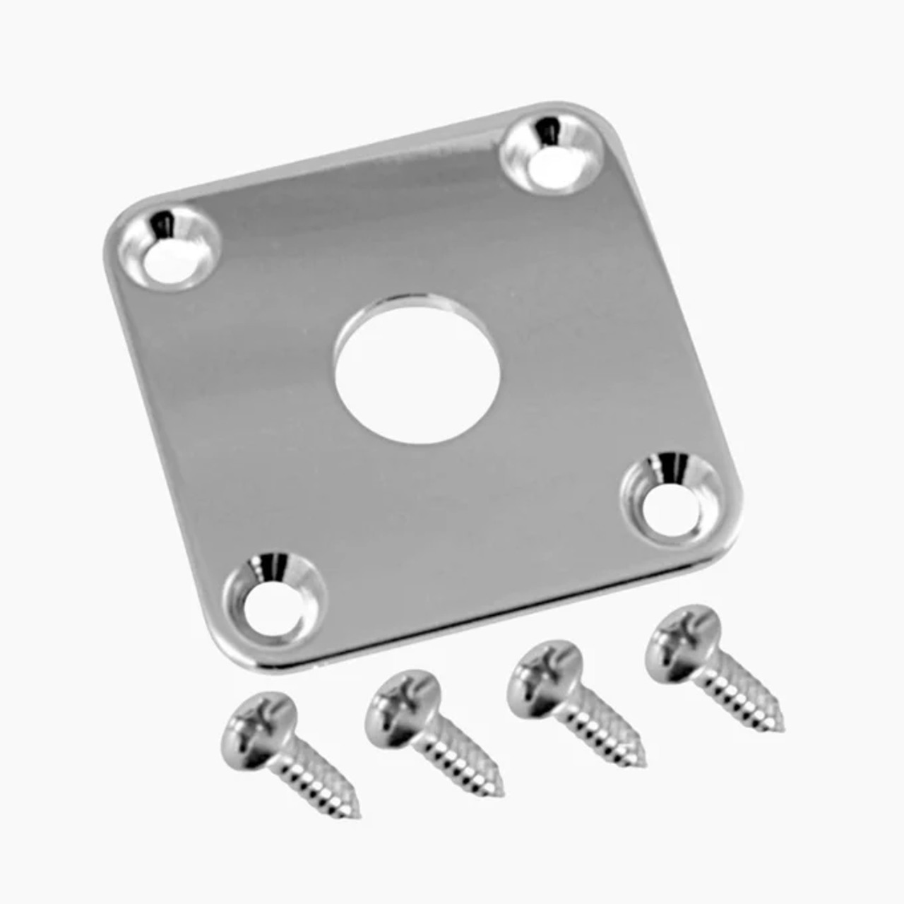 Gotoh Chrome Metal Square Jackplate for Les Paul with screws