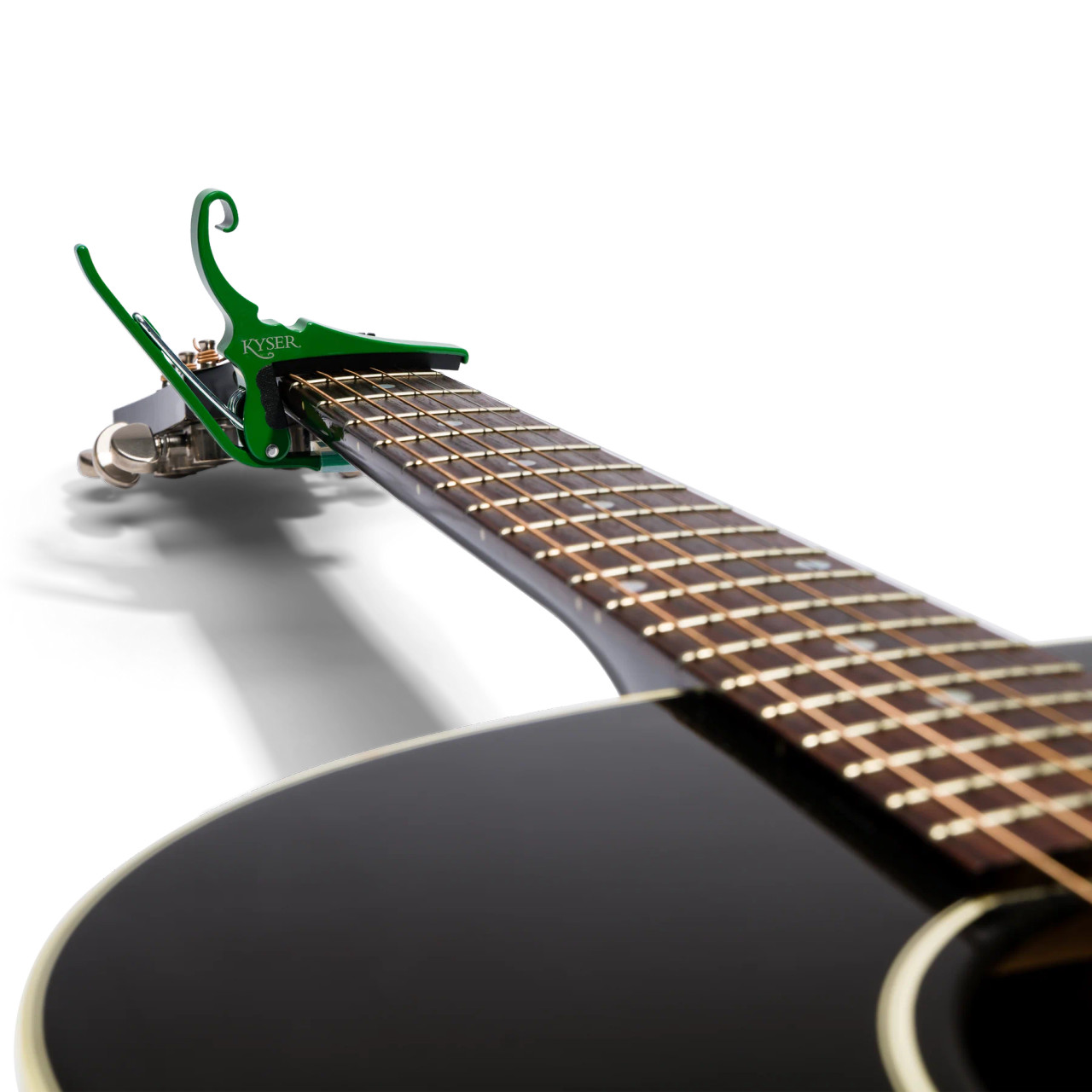 Kyser 6 Acoustic Quick-Change Capo for 6-String Guitars Emerald Green