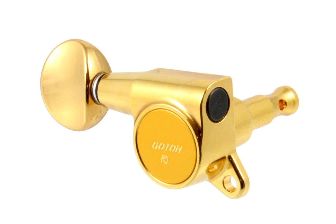 Gotoh SG381 Mini 6-In-Line Guitar Tuners Gold Left handed