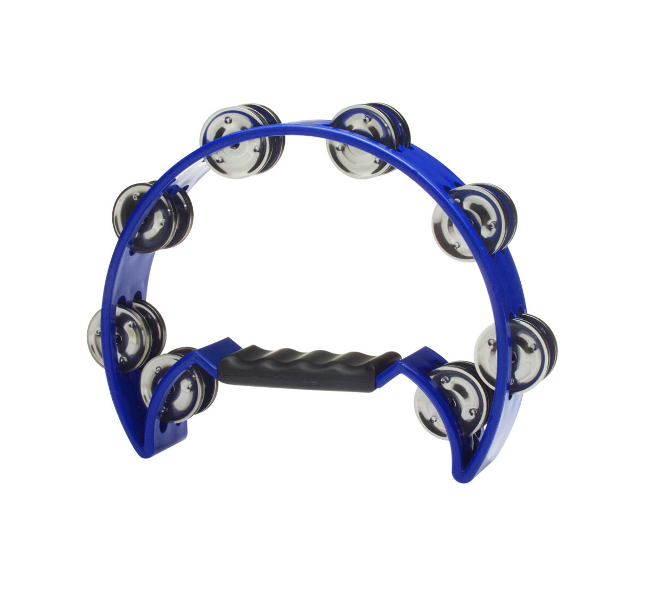 Stagg Cutaway Plastic Tambourine with 16 Jingles Blue