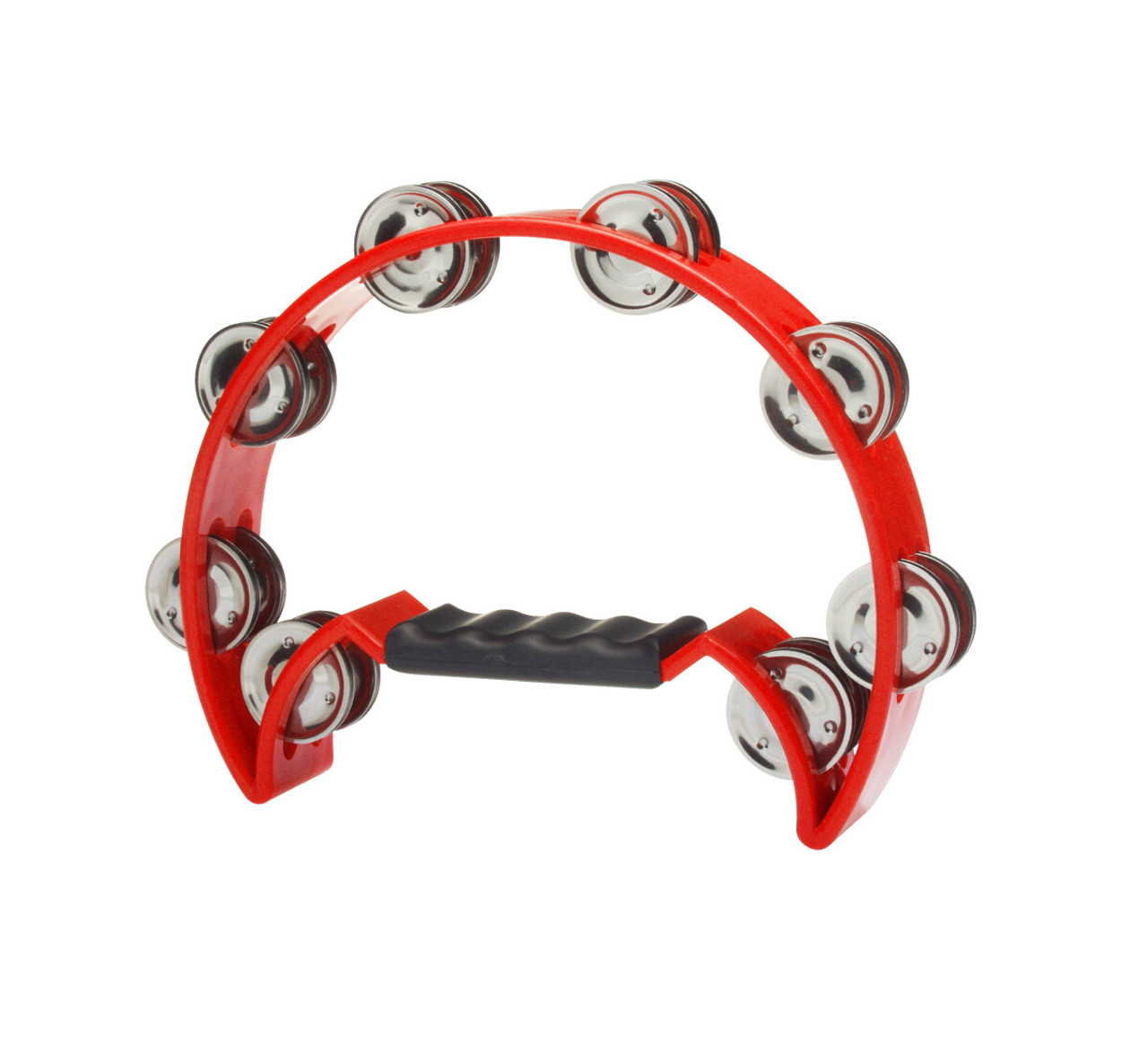 Stagg Cutaway Plastic Tambourine with 16 Jingles Red