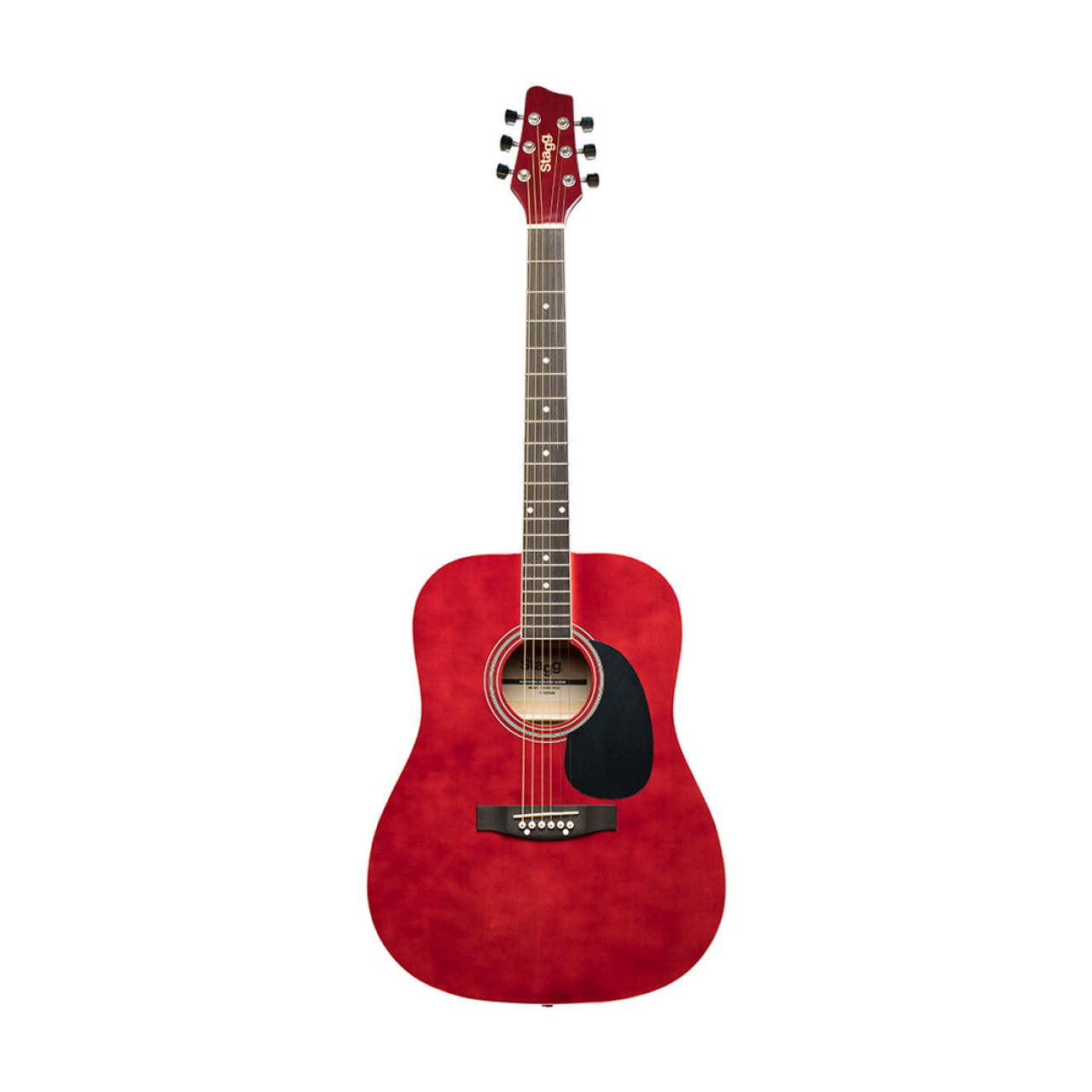 Stagg Dreadnought Acoustic Guitar with Basswood Top Red