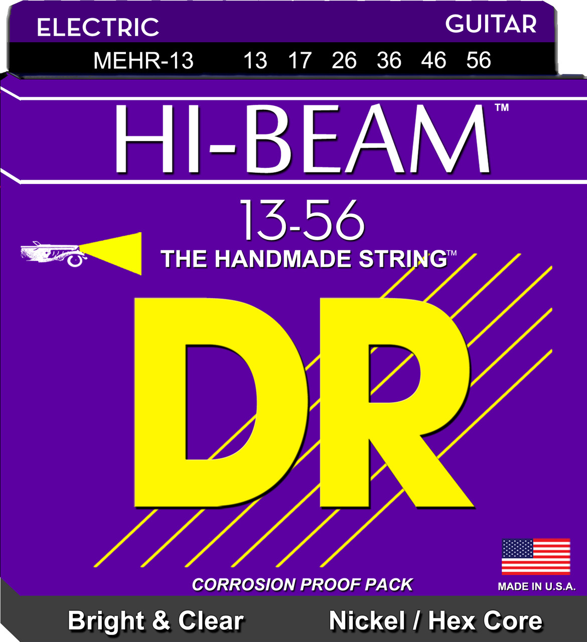 HI-BEAM - Nickel Plated Electric Guitar Strings: Super Heavy 13-56