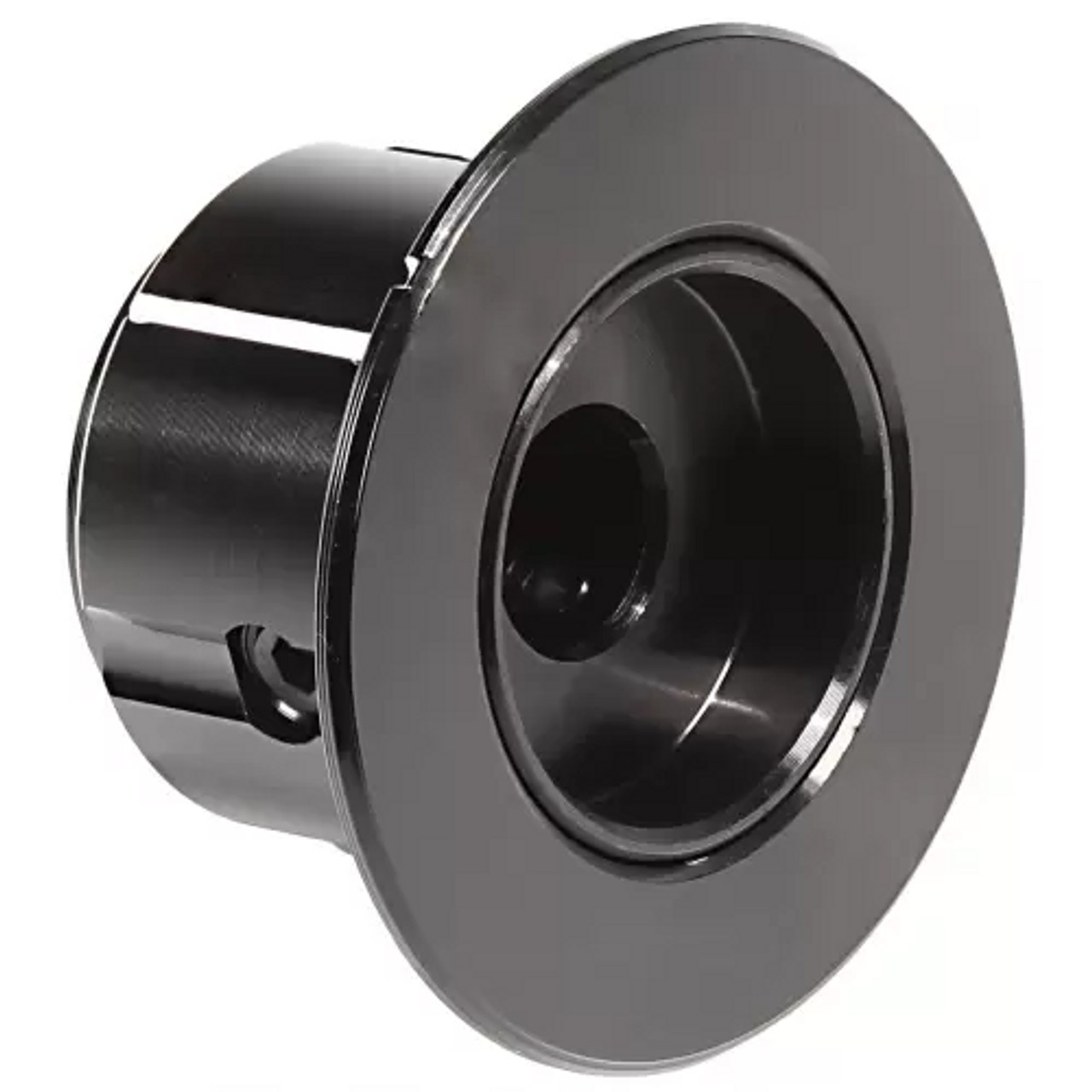 Knob -  Black Aluminum, Set Screw, Skirted w/ Line, 1.125" Diameter