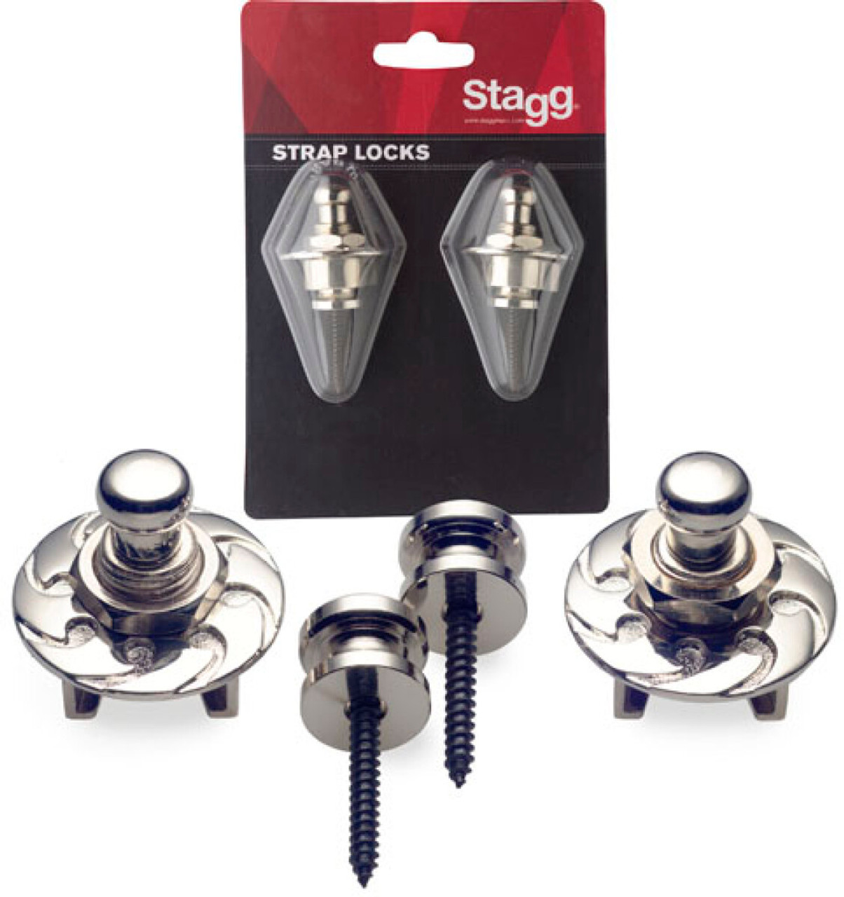 Stagg Chrome Strap Buttons and Locks