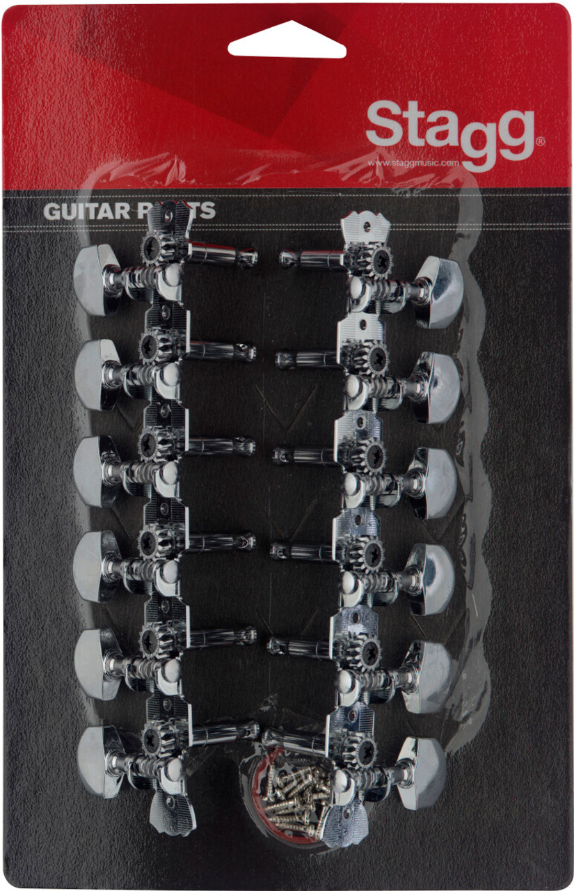 Stagg 6+6 West Machine Heads Chrome -12Strings