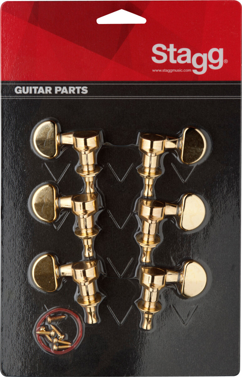 Stagg 3+3 Individual Electric Machine Heads Gold