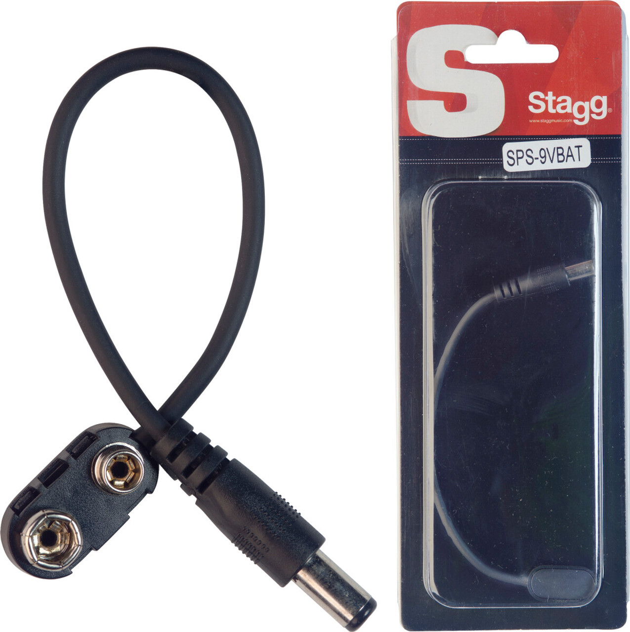 Stagg 15cm DC Powercable Male-Bat.9V