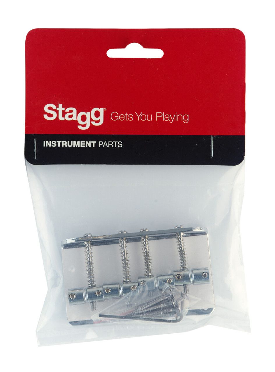 Stagg Bridge Bass Electric JB LP Chrome