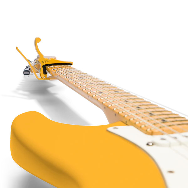 Fender x Kyser Quick-Change Electric Guitar Capo, Butterscotch Blond