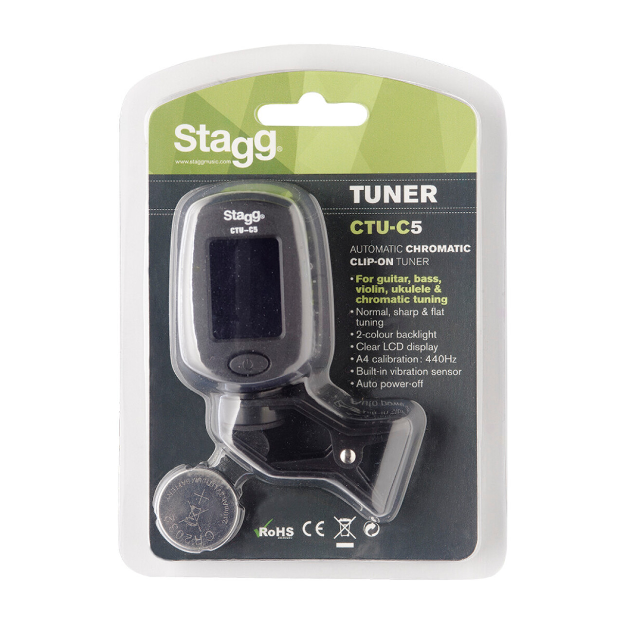 Stagg Clip Tuner Chromatic-BK 2 color backlight Stagg Clip Tuner Chromatic-BK 2 color backlight