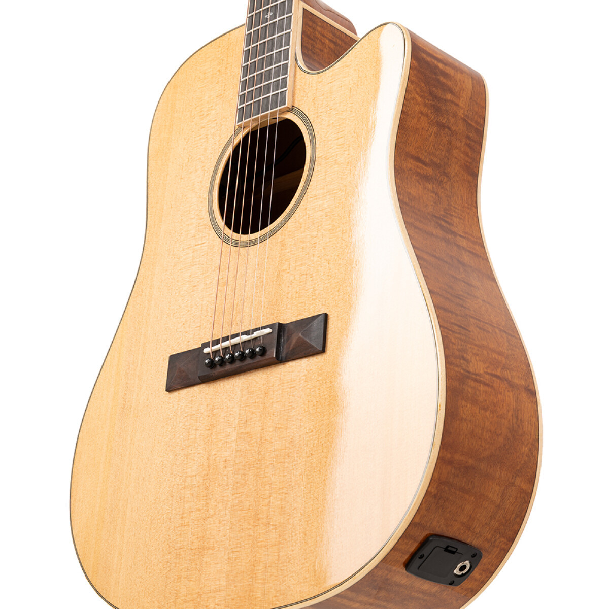 Stagg SA45 DCE-FM Dreadnought cutaway acoustic-electric guitar with spruce top, 45 series