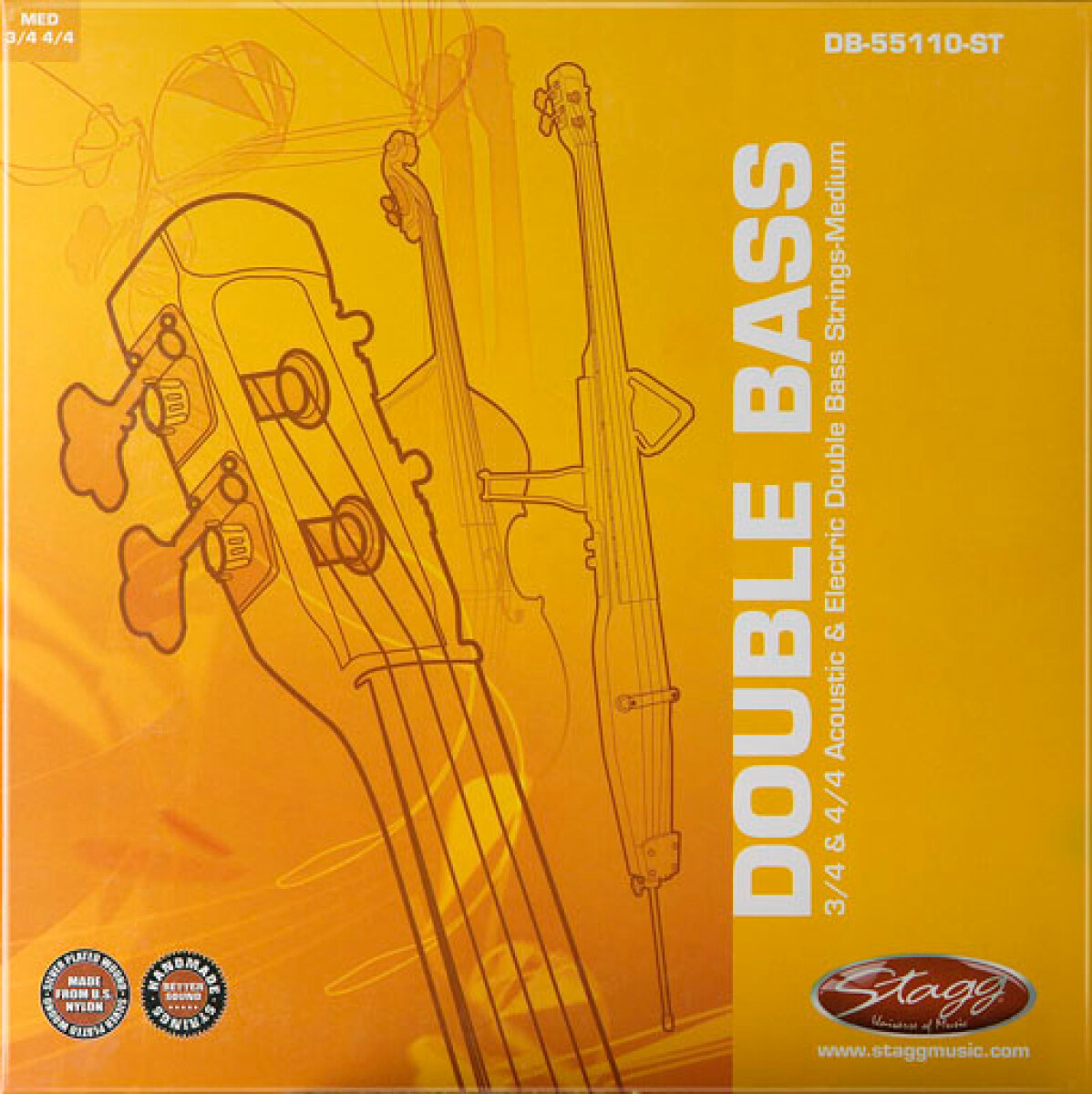 Stagg  Electric Double Bass Electric and Acoustic (3/4 and 4/4)