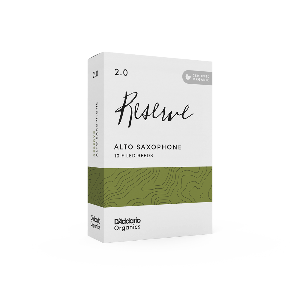 D'addario Organic Reserve Alto Saxophone Reeds 2.5 (10-pack)