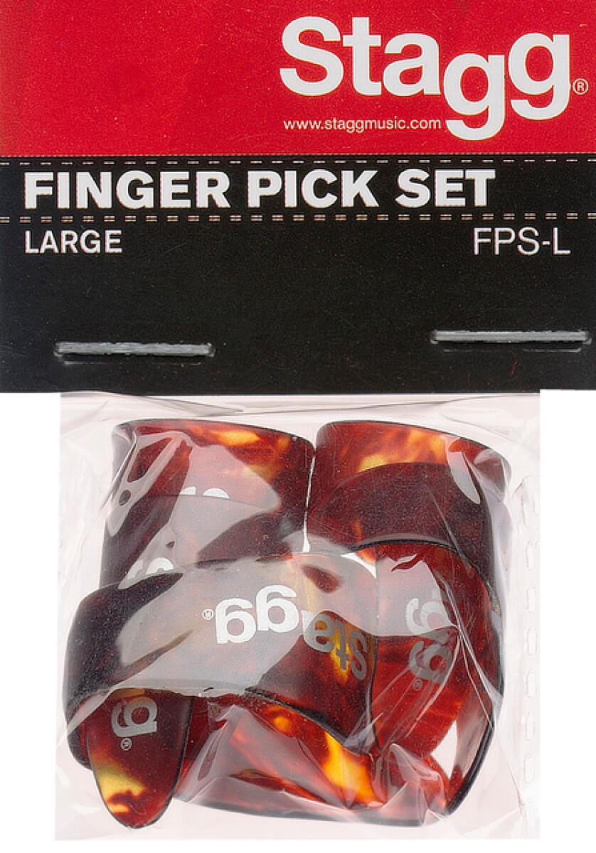 Stagg  Fingrs+Thumb Shell Pickset-LRG