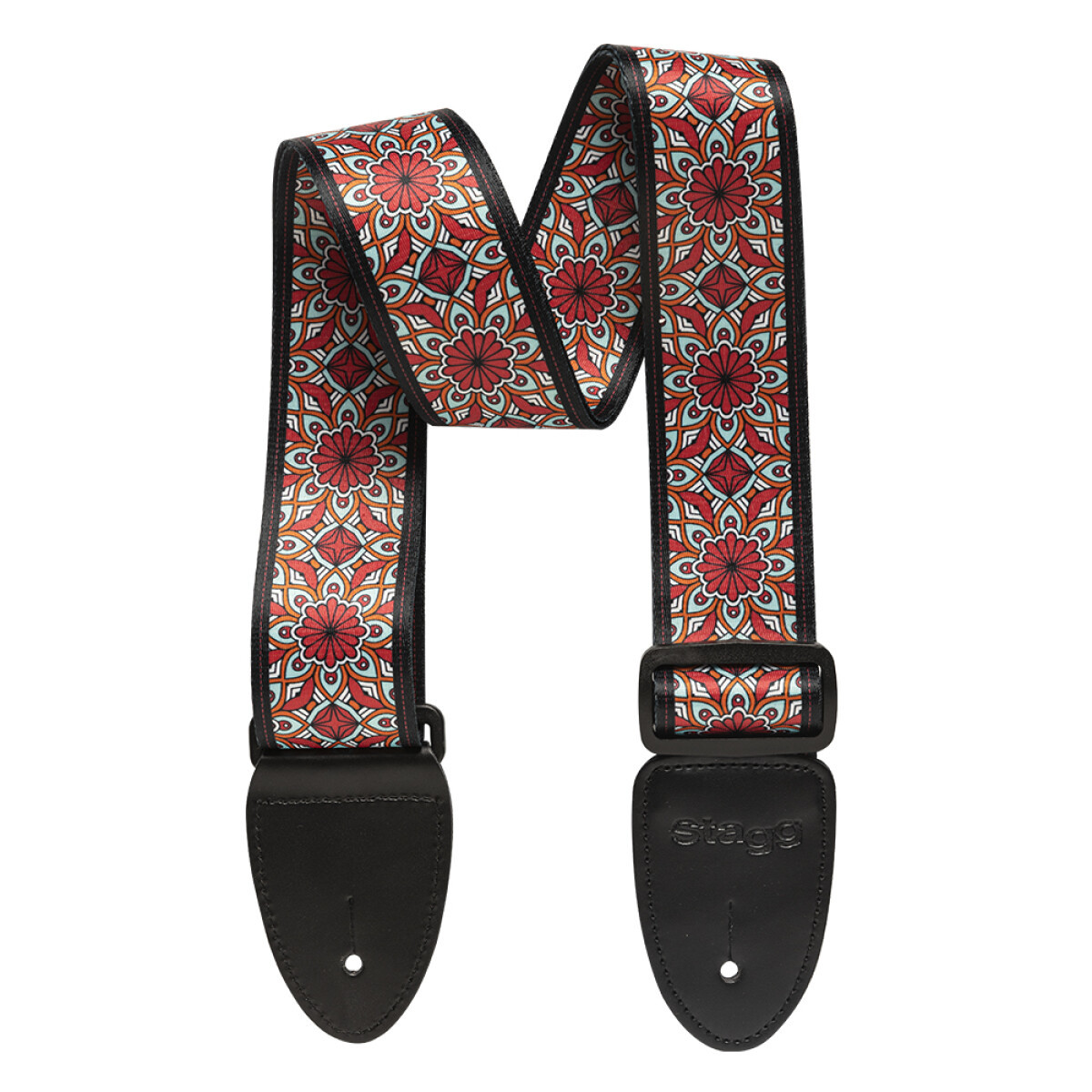 Stagg  Terylene Strap Red Mandala Pattern