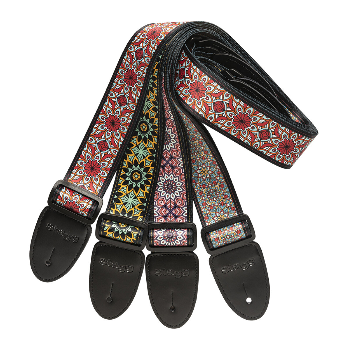 Stagg  Terylene Strap Red Mandala Pattern