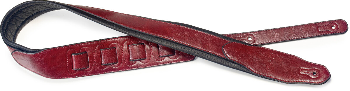 Stagg Padded Leather-style Strap Red