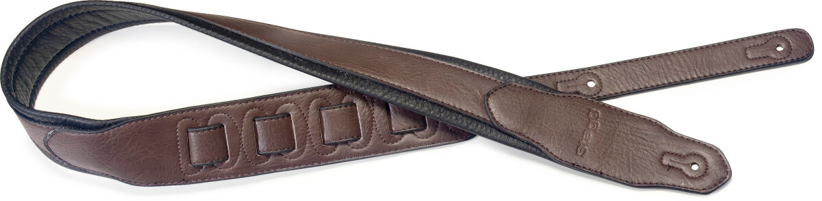 Stagg Padded Leather-style Strap Dark Brown