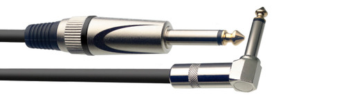 Stagg 6 m (20') Deluxe Instrument Cable-Straight to Angle