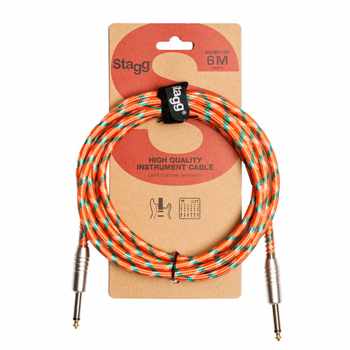 Stagg 6 m (20')  Vintage Tweed Cable-Straight to Straight OR