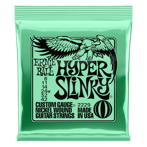 Ernie Ball Hyper Slinky Nickel Wound Electric Guitar Strings 8-42 Gauge