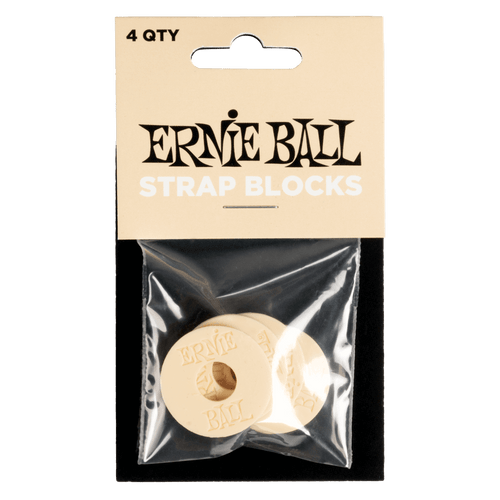 Ernie Ball Strap Blocks - Cream - 4 Pack
