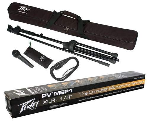 Peavey PV® MSP1 Complete Microphone with Stand Kit - 1/4" Cable Included