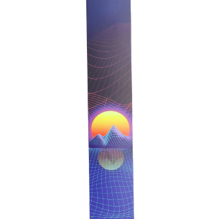 D'Addario Outrun Printed Leather Guitar Strap, Sunset