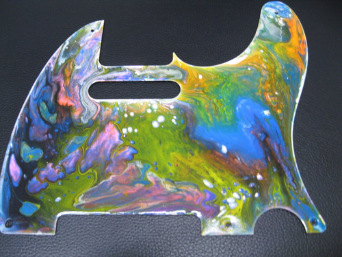 Custom Painted TeleCaster Pickguard -Monet Garden