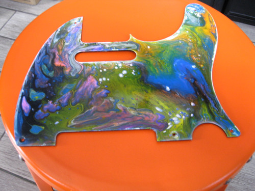 Custom Painted TeleCaster Pickguard -Monet Garden
