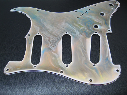 Custom Painted Stratocaster Pickguard -Smoky Saturn
